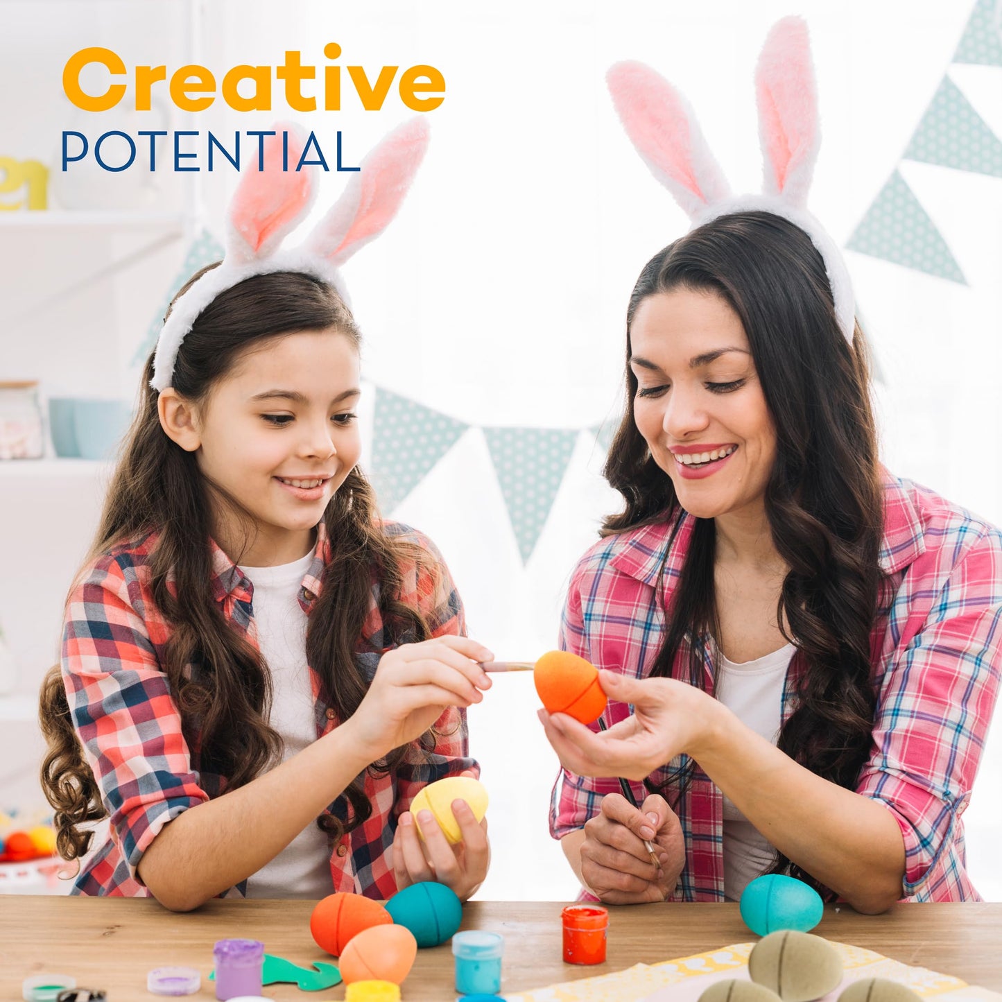 4E's Novelty DIY Paper Mache Easter Eggs to Paint 12 Pack - Paintable & Fillable Blank Easter Eggs Crafts for Kids & Adults, for Easter Arts Classroom Activities & DIY Projects