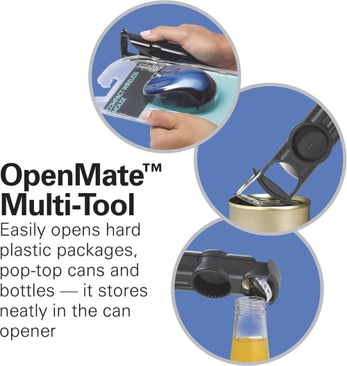 Hamilton Beach Electric Can Opener - Automatic Multi-Tool with Sure Cut Technology, Stainless Steel