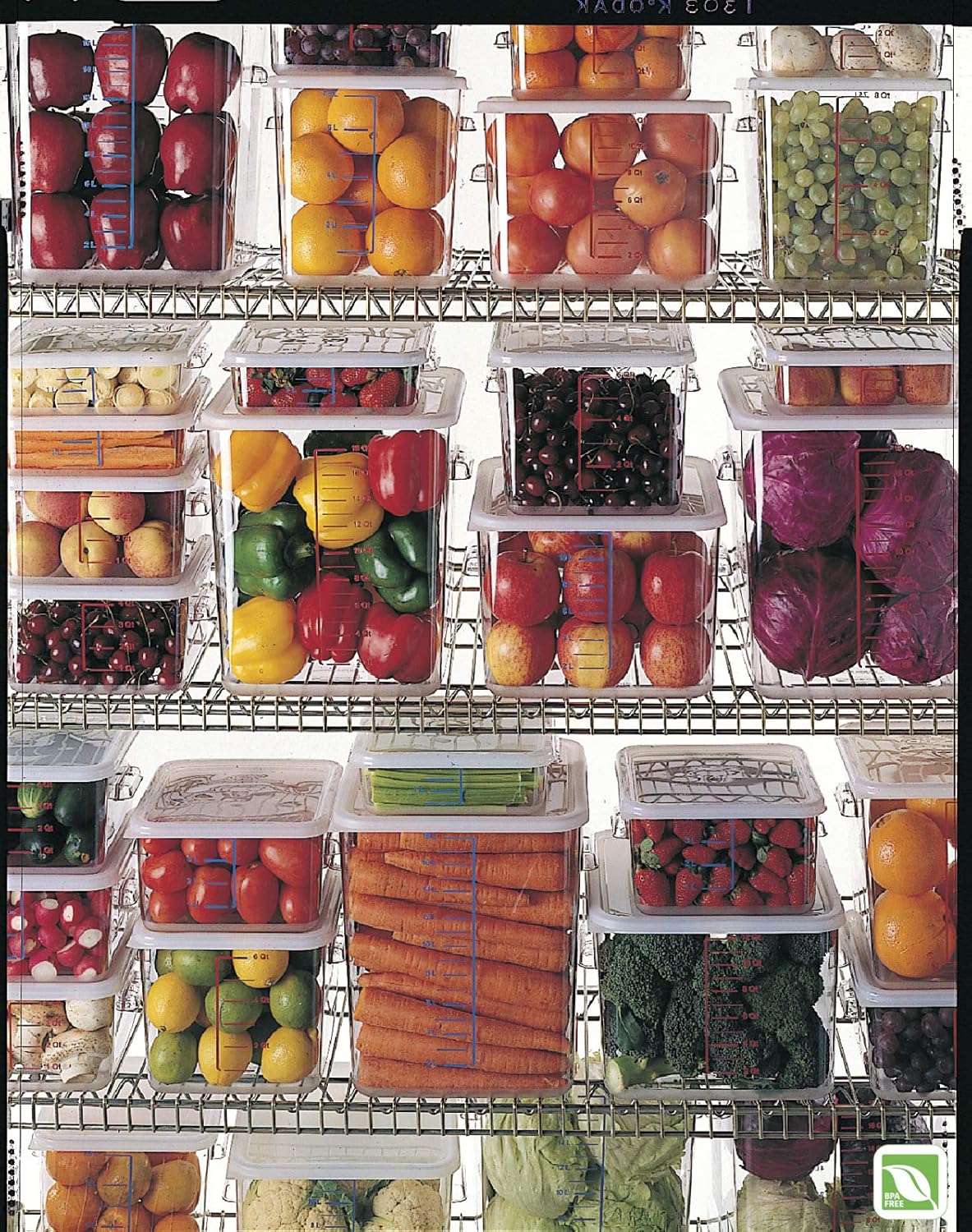 Rubbermaid Commercial Products Large Square Food Storage Container Lid - Fits 2/4/6/8 Qt, White
