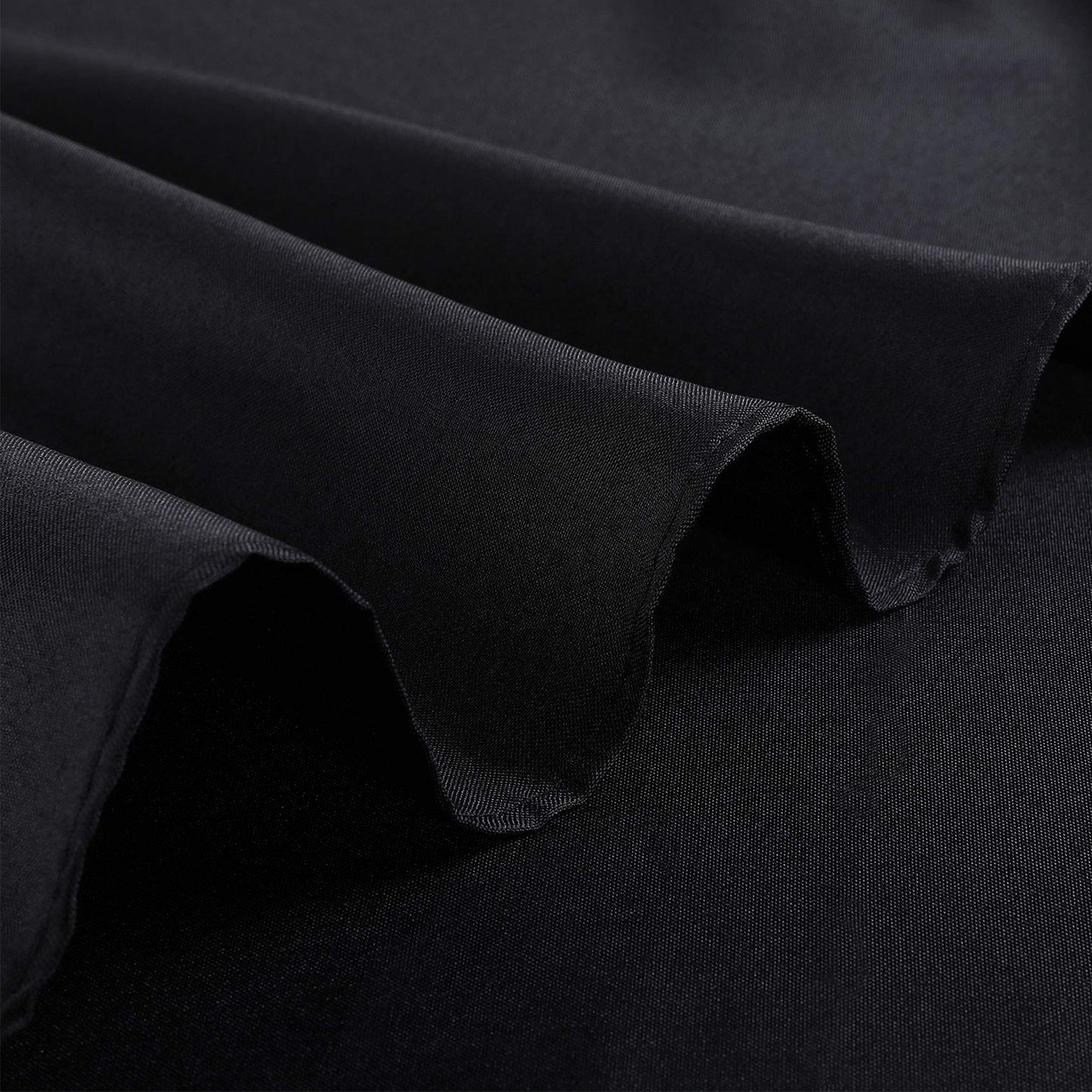 Ascoza 2pack 60 Inch Black Rectangular Tablecloth in Polyester Fabric for Wedding/Banquet/Restaurant/Parties