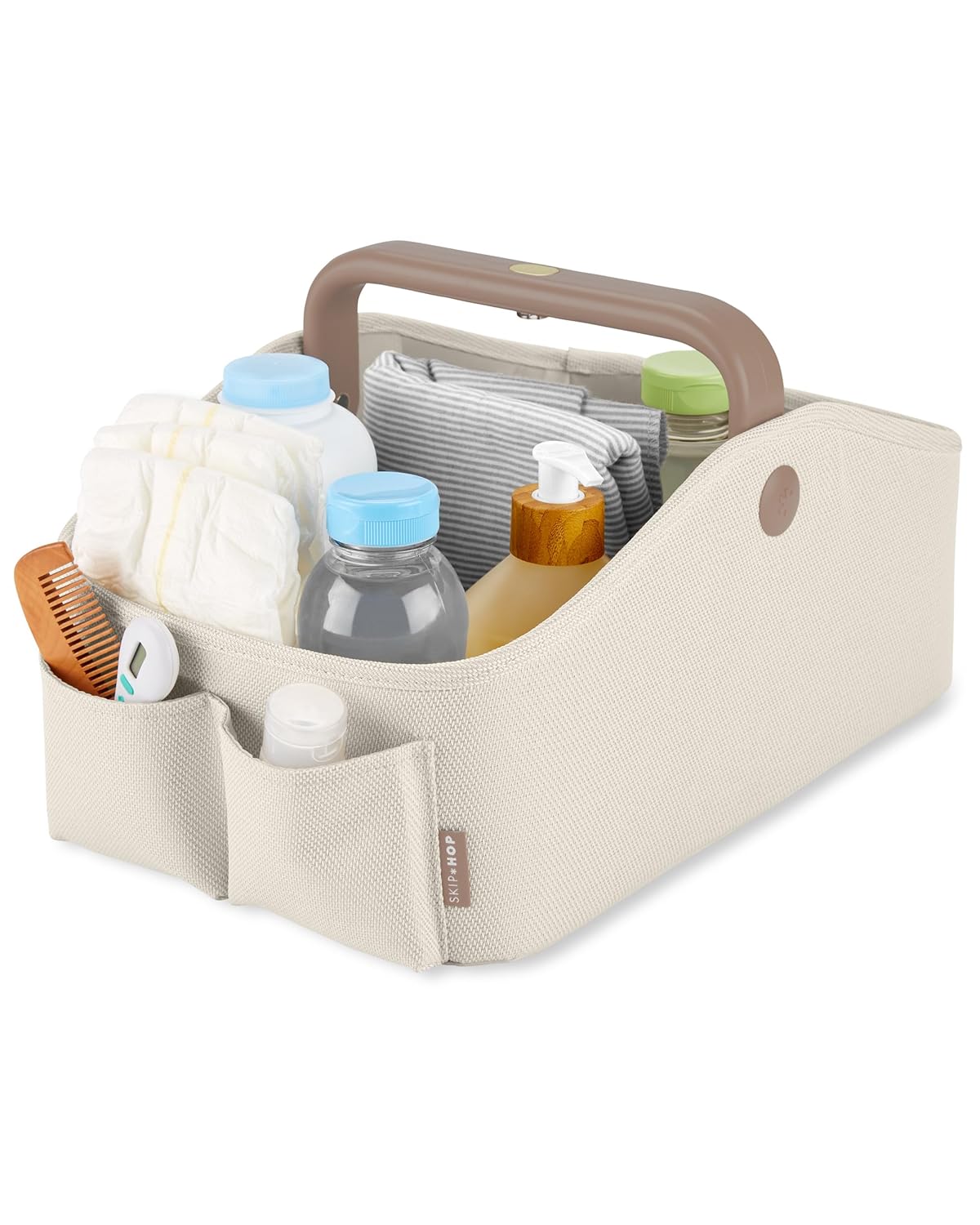 Skip Hop Diaper Caddy Organizer - Touch Sensor Night Light | Nursery Style in Oat Color