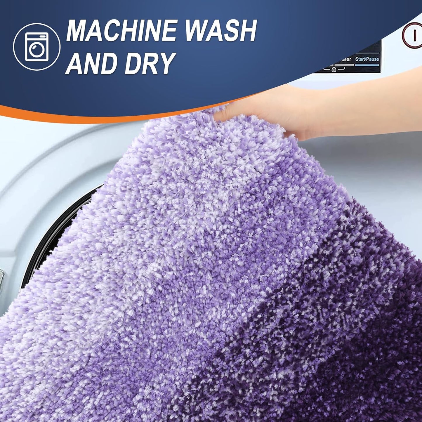 OLANLY Bathroom Rugs - Extra Soft Microfiber Mat | Quick Dry, Machine Washable, 36x24, Violet