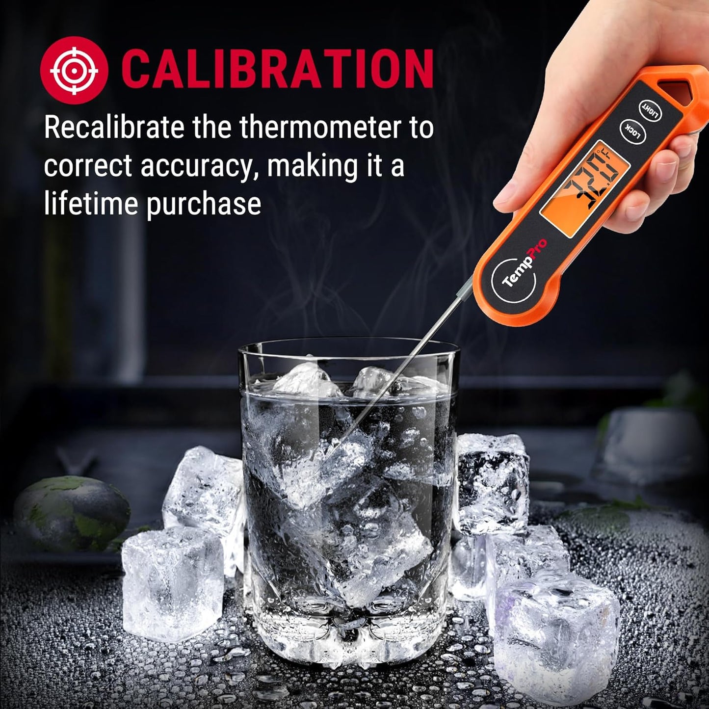 ThermoPro Digital Instant Read Meat Thermometer - Waterproof Kitchen Cooking Tool with Ambidextrous Backlit | Perfect for BBQ, Grill, Smoker, and Candy