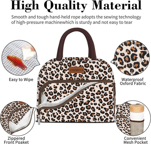Coobiiya Lunch Box - Insulated, Leakproof Tote Bag for Men & Women | Large Capacity Cooler for Work & Travel