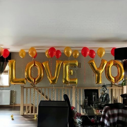 Gold Alphabet Balloons, 40 Inch Custom Name Balloons, Self Inflating Helium Foil Letters for Men Birthday Party Decorations