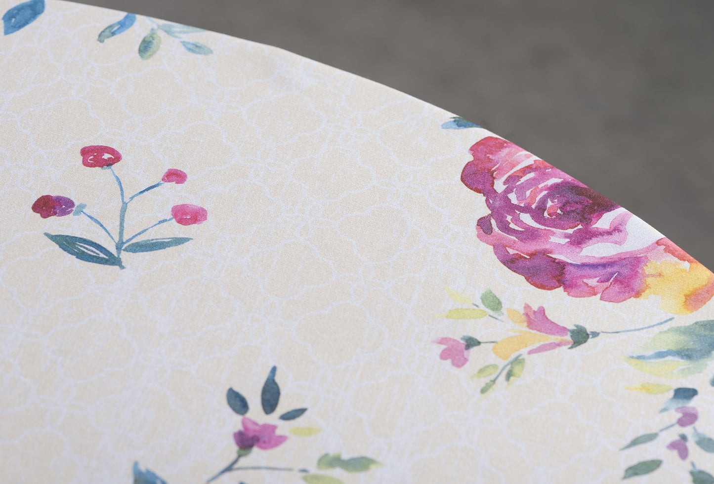 Maison d' Hermine Table Cloth Round Table 100% Cotton 69 Round Inches Tablecloth Reusable Decorative for Dining Kitchen Room Farmhouse Home Gifts for Mothers Day Spring Summer - Rose Garden