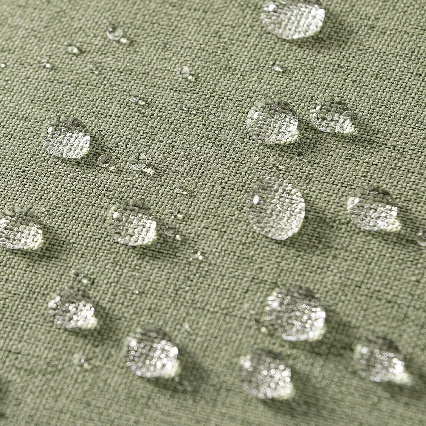 MIULEE Decorative Outdoor Throw Pillow Covers - Waterproof Faux Linen Cushion Cases | 20x20 Inch Gray Green (Pack of 2)
