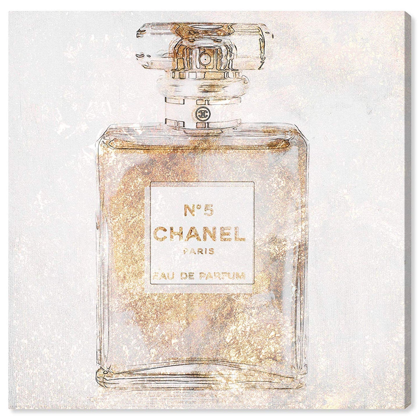 The Oliver Gal Artist Co. Parfum Glimmer | Modern Premium Canvas Art prints, 12 in x 12 in, Pastel Pink