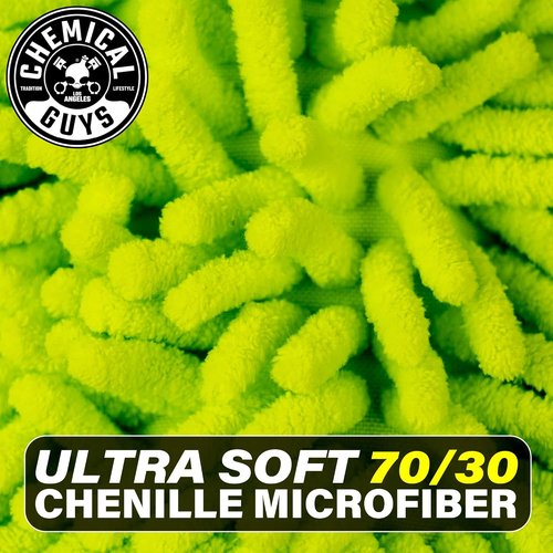 Chemical Guys Microfiber Wash Mitt - Ultra-Soft, Scratch-Free Car Wash Glove in Lime Green | Safe for Trucks & SUVs