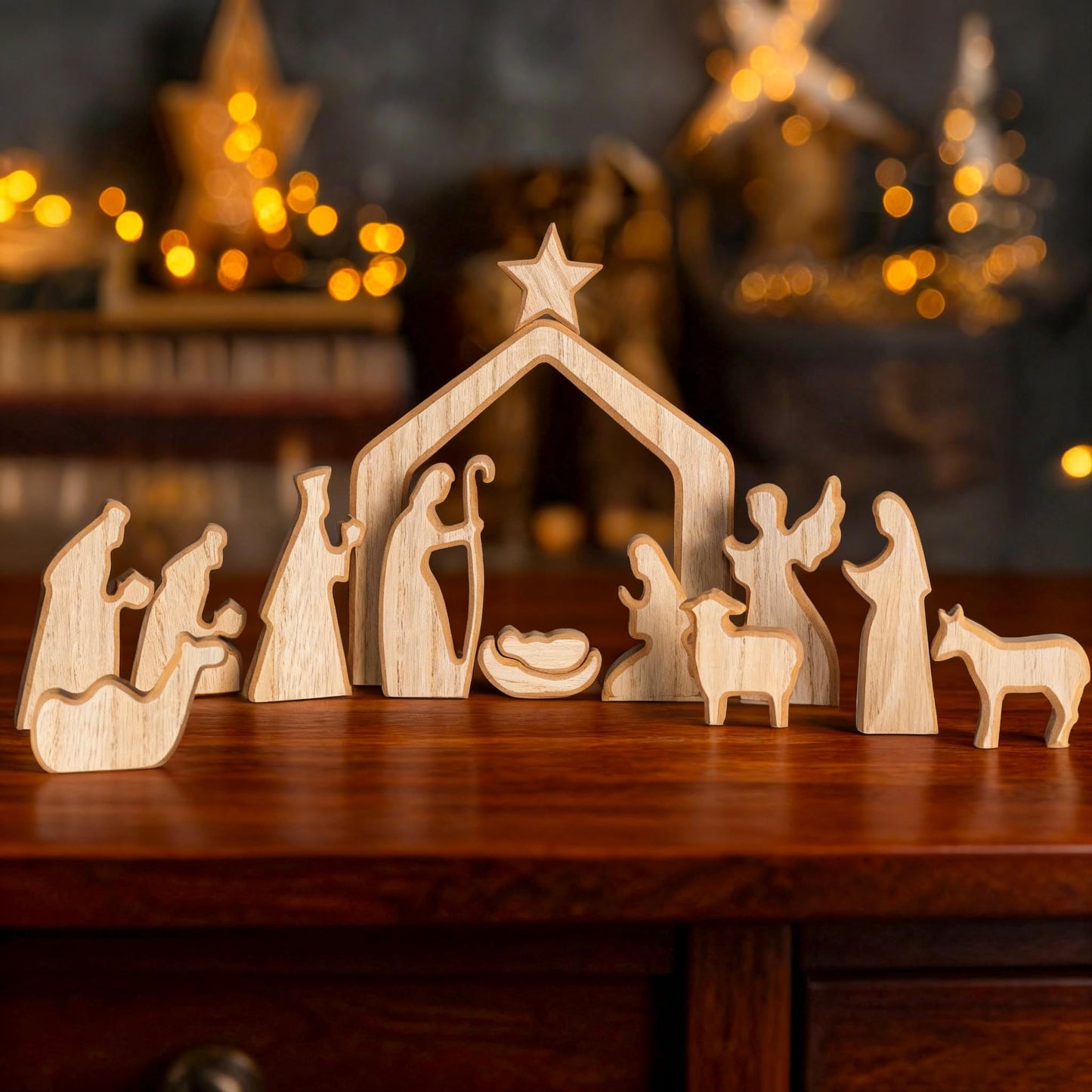 NEROSUN Empty Tomb Easter Scene and Cross Decoration, Ceramic Resurrection Scene Cross Jesus Tomb Decor, Christmas Decoration Jesus Nativity Scene for Religious Home Office Tabletop Christian Gifts