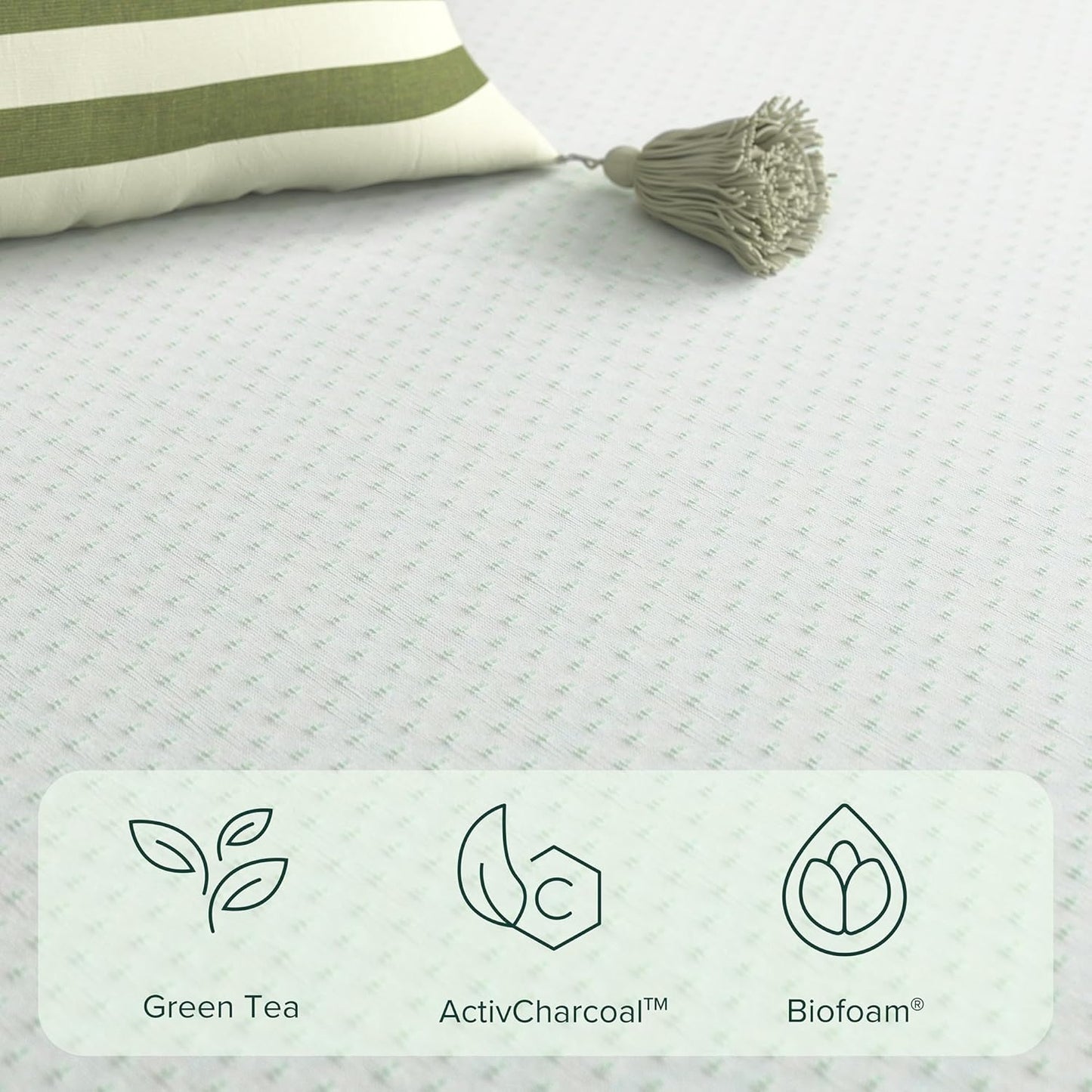 Zinus 6 Inch Green Tea Memory Foam Mattress - Full Size, Fiberglass Free, CertiPUR-US Certified