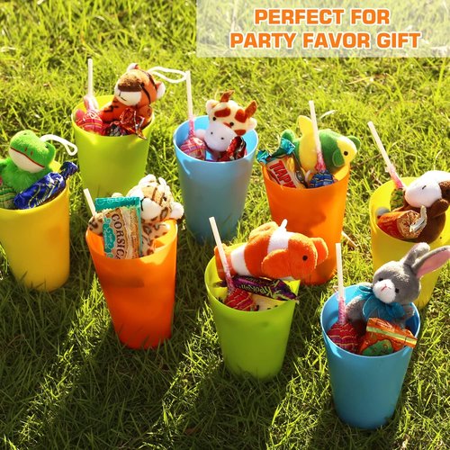 56 Pack Mini Plush Animals Toys Bulk, Small Stuffed Animals Set Including Sea Creatures, Keychain for Claw Machine, Birthday Party Favor, Goodie Bag Fillers, Carnival Prizes, Classroom Prizes & Reward