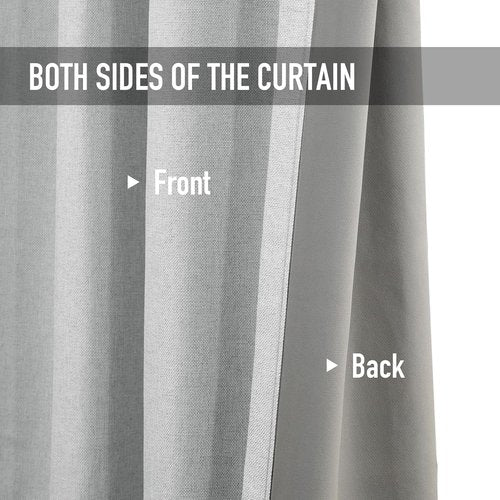 Blackout Shield Sliding Door Curtains - Extra Wide 100”W x 84”L Grey Grommet Drapes for Living Room
