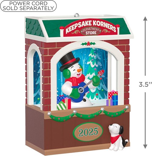 Hallmark Keepsake Christmas Ornament - Rockin' Window Shopping 2025 | Musical Snowman with Light & Motion