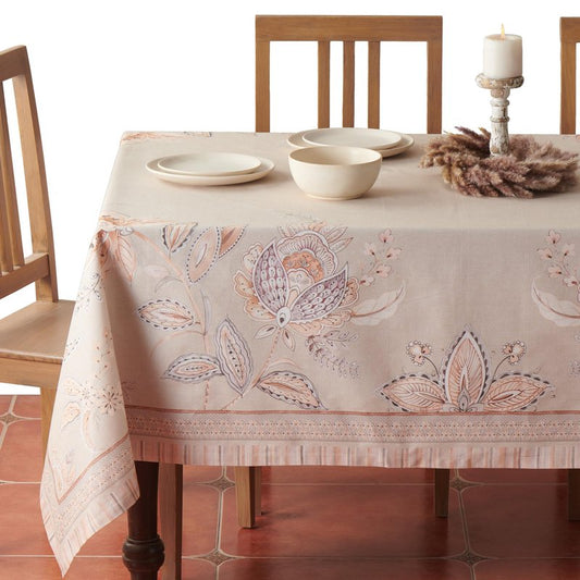 Maison d' Hermine Premium Table Cloth Rectangle Table 100% Combed Cotton 108 x 70 Inches Tablecloth Reusable Decorative for Dining Room, Farmhouse, Home, Party, Festive & Wedding - Society Florals
