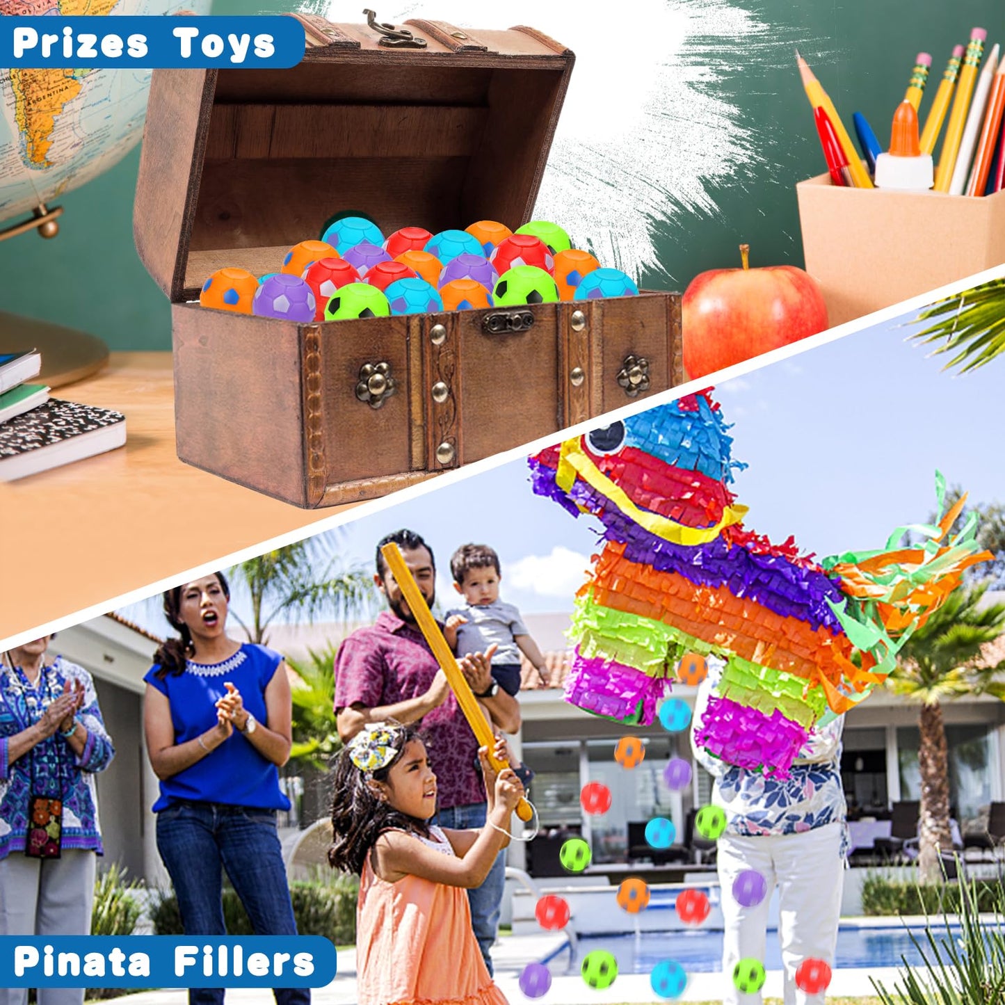32PCS Fidget Spinner Soccer Balls Sports Party Favors Bulk for Kids 4-8 8-12 Goodie Treat Bag Stuffers Classroom Treasure Toys Carnival Prizes Pinata Filler Birthday Trinket End of Year Students Gifts