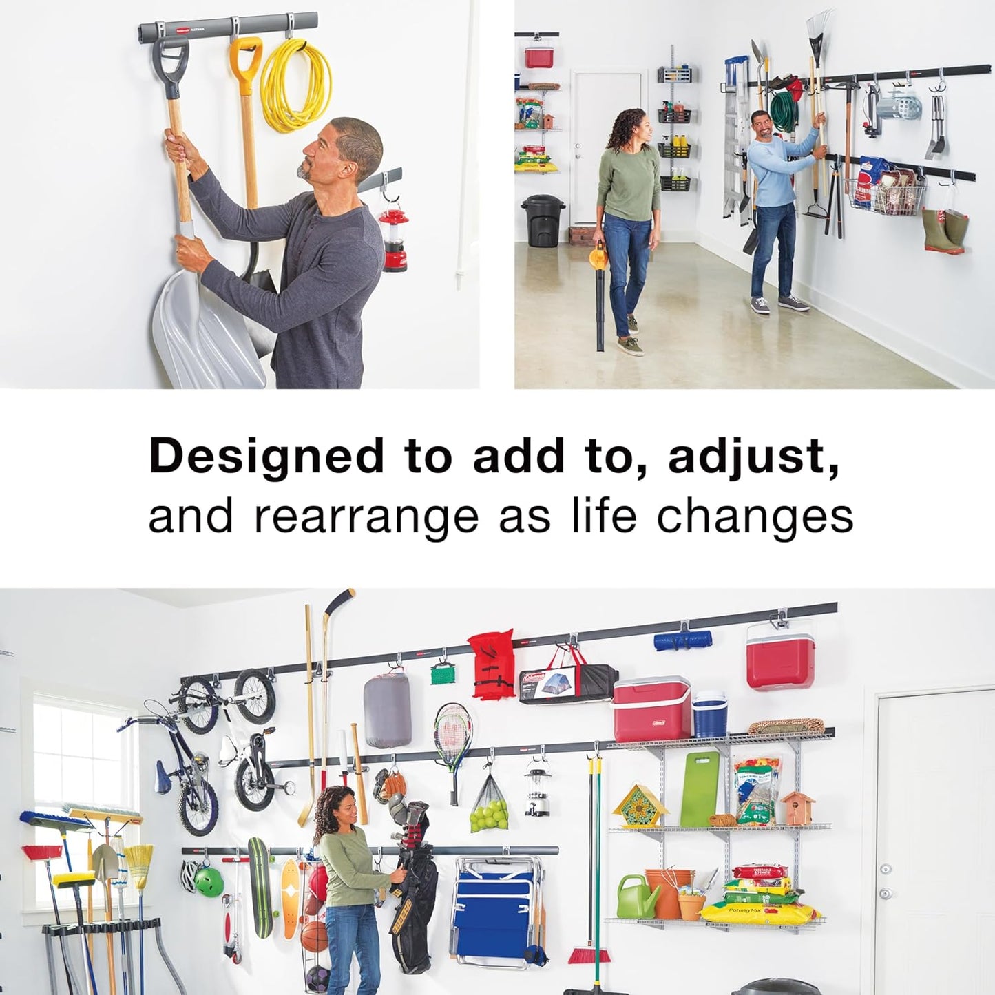 Rubbermaid FastTrack Compact Hook - Soft Grip Garage Organizer for Cords, Ropes, & Small Hoses