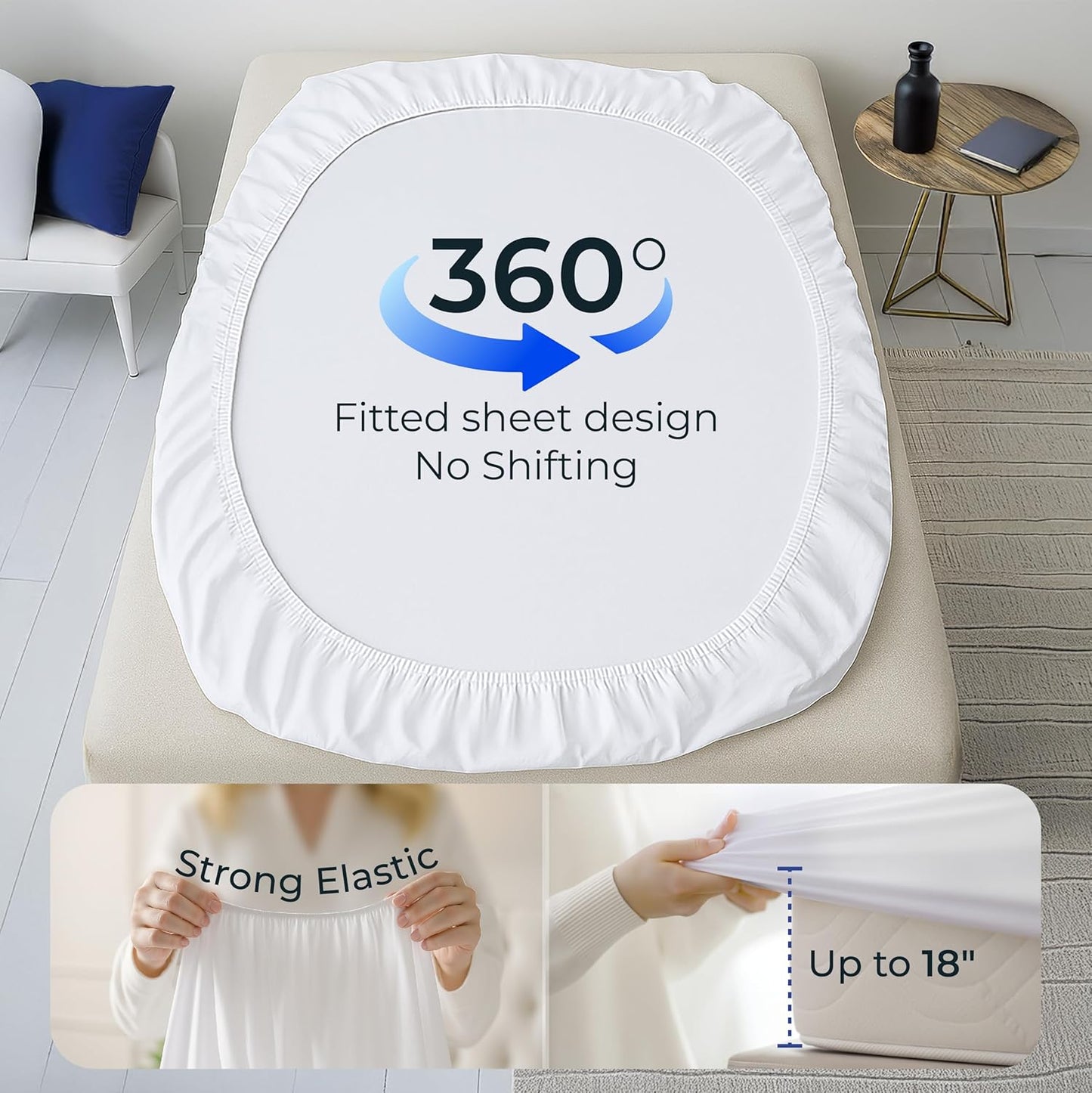 Skiennix Twin Waterproof Mattress Protector - Noiseless, Breathable, Machine Washable Fitted Cover | Deep Pockets up to 15”
