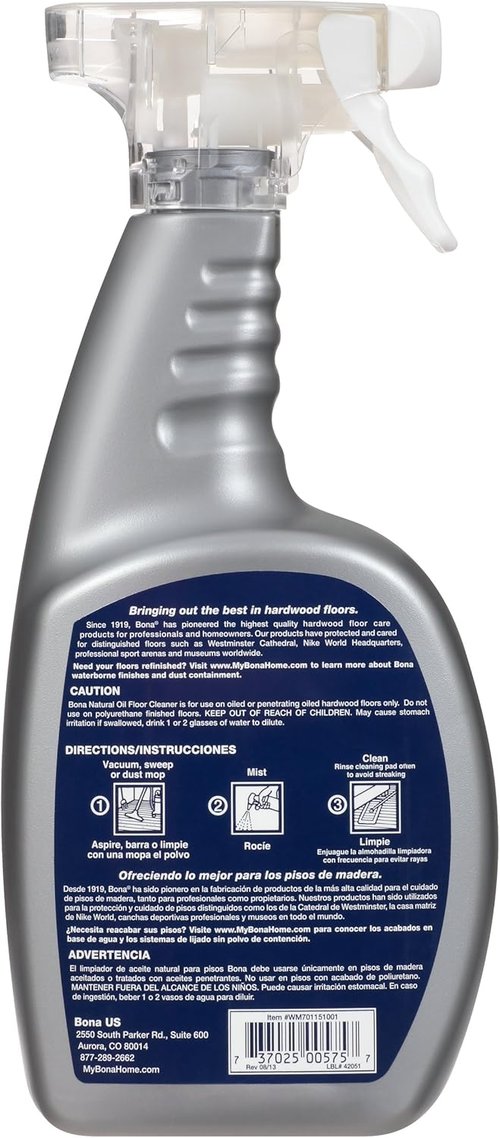 Bona Professional Series Hardwood Floor Cleaner Spray - Natural Oil Formula | 32 Fl Oz