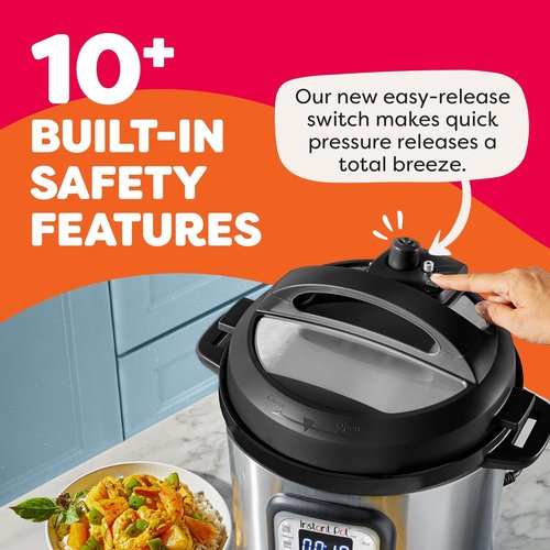 Instant Pot Duo 7-in-1 Electric Pressure Cooker - Versatile Cooking with 800+ Recipes, 6 Quart, Stainless Steel