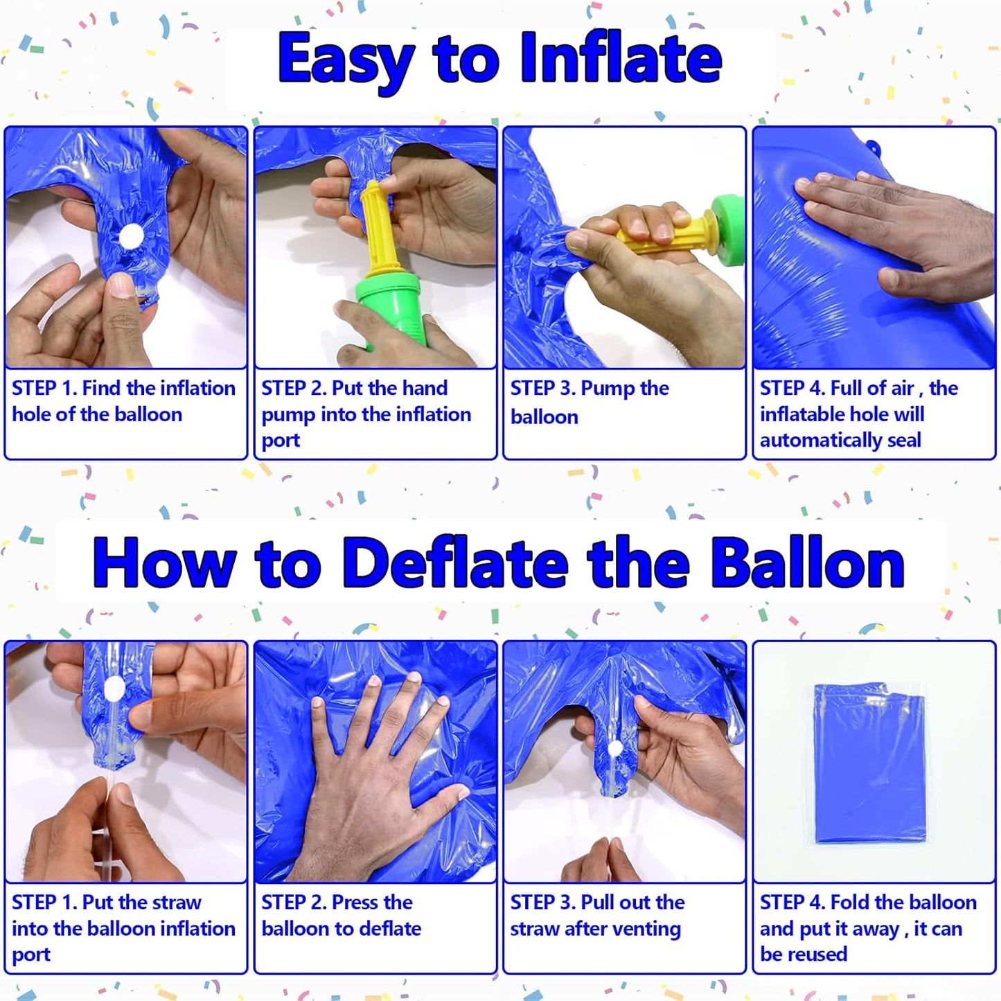 Number Balloons | Giant Navy Blue Number 10 Balloon - Perfect Birthday Decoration for Boys & Men