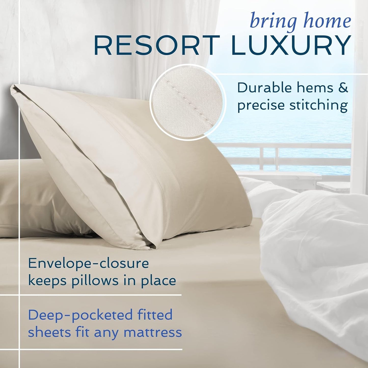 Queen King Bed Sheet Sets - Ultra Soft Hotel Luxury Bedding | Comfy, Breathable & Cooling - 4PCS (Navy, Full)