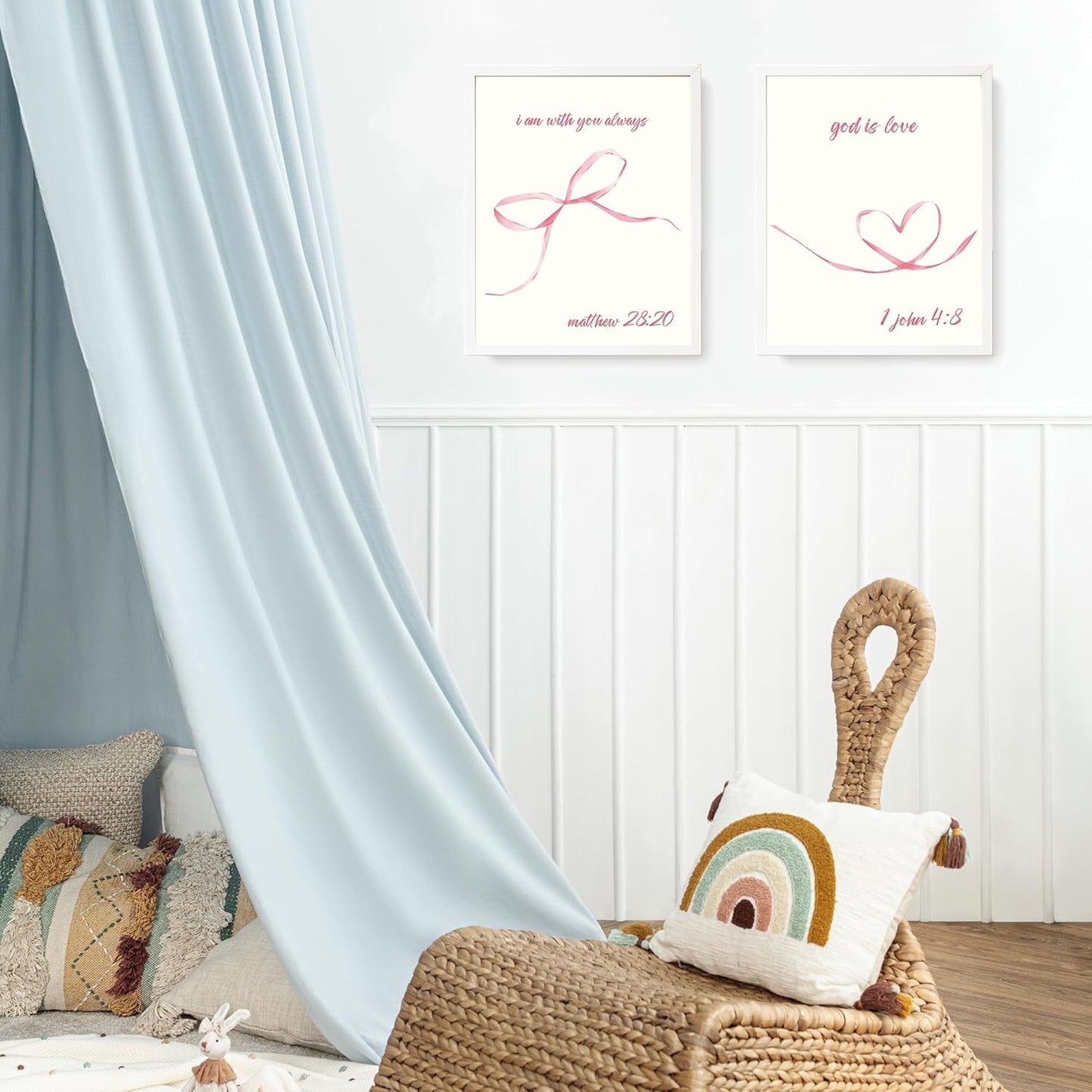 LARTSFRO Coquette Pink Bow Wall Art Decor - Aesthetic Posters for Teen Girls | Set of 4 Unframed 10x8 Inch