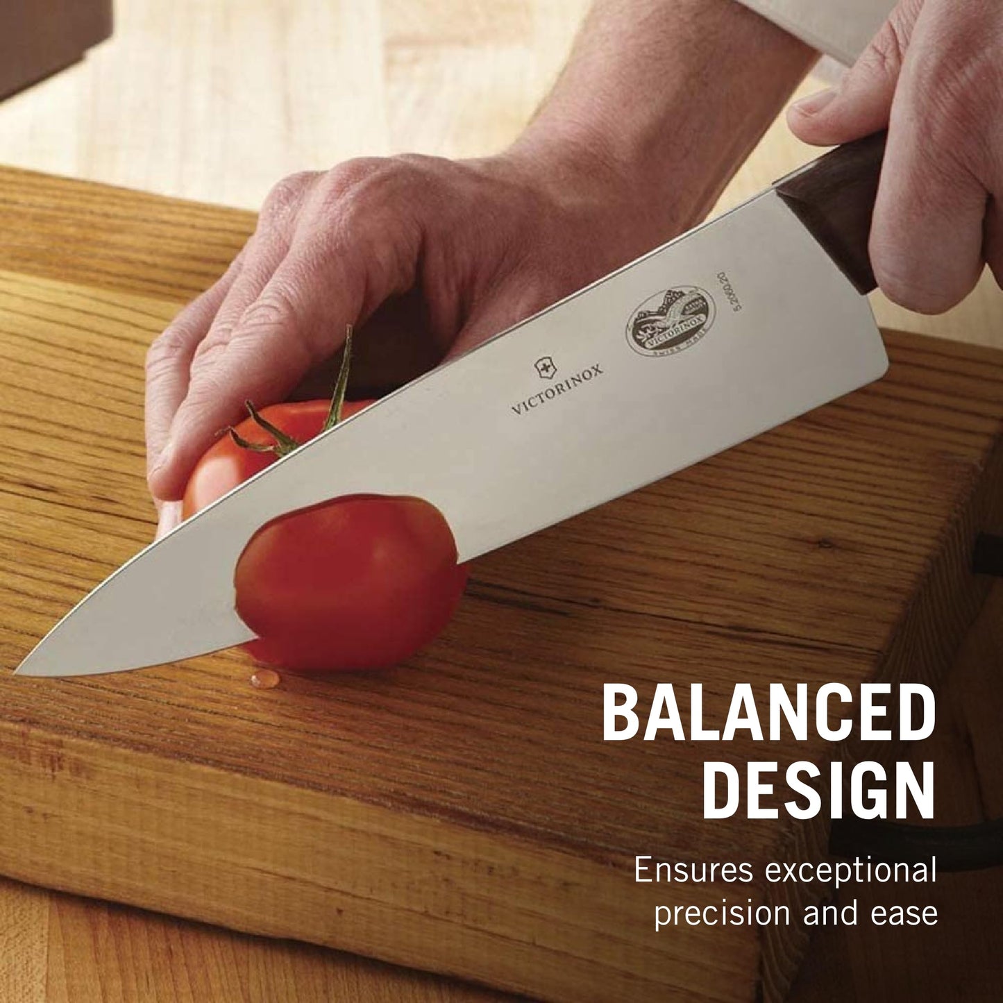 Victorinox Wood 8 Inch Chef's Knife, Straight Edge, Wood Handle