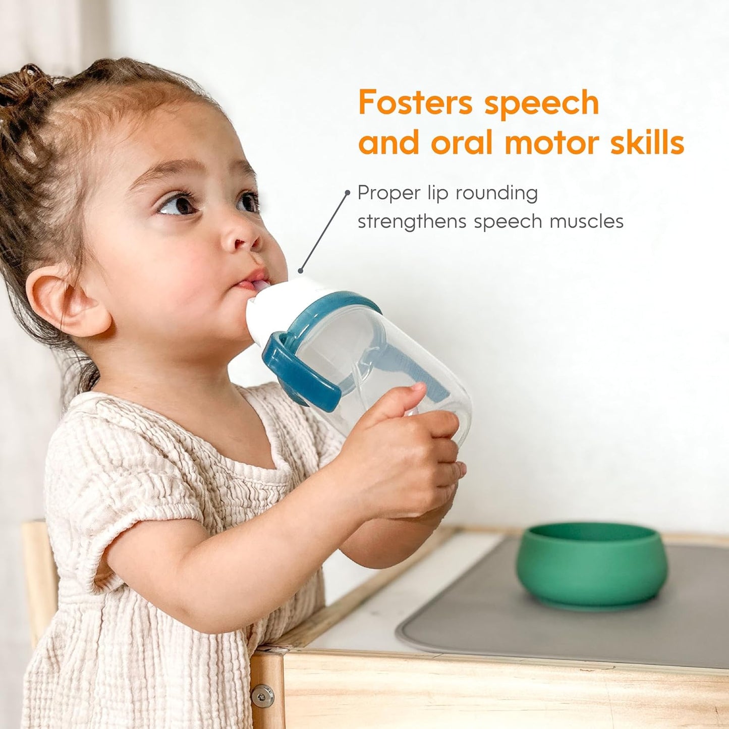 NumNum Baby Spoons Set & Baby Straw Training Cup Bundle - Perfect for Early Feeding | 2-Piece Set