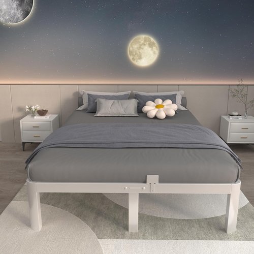 ITIMIDI Queen Bed Frame - 12 Inch Metal Platform Design, No Box Spring Needed, Easy Assembly, Heavy Duty