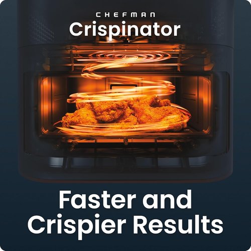 Chefman Crispinator Air Fryer - 6-in-1, 8 Qt Capacity, TurboFry Pro Technology for Fast, Even Cooking