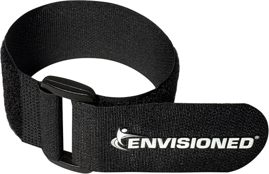 Reusable Cinch Straps 2" x 40" - 6 Pack, Strong Hook and Loop Fasteners for Secure Storage (Black)