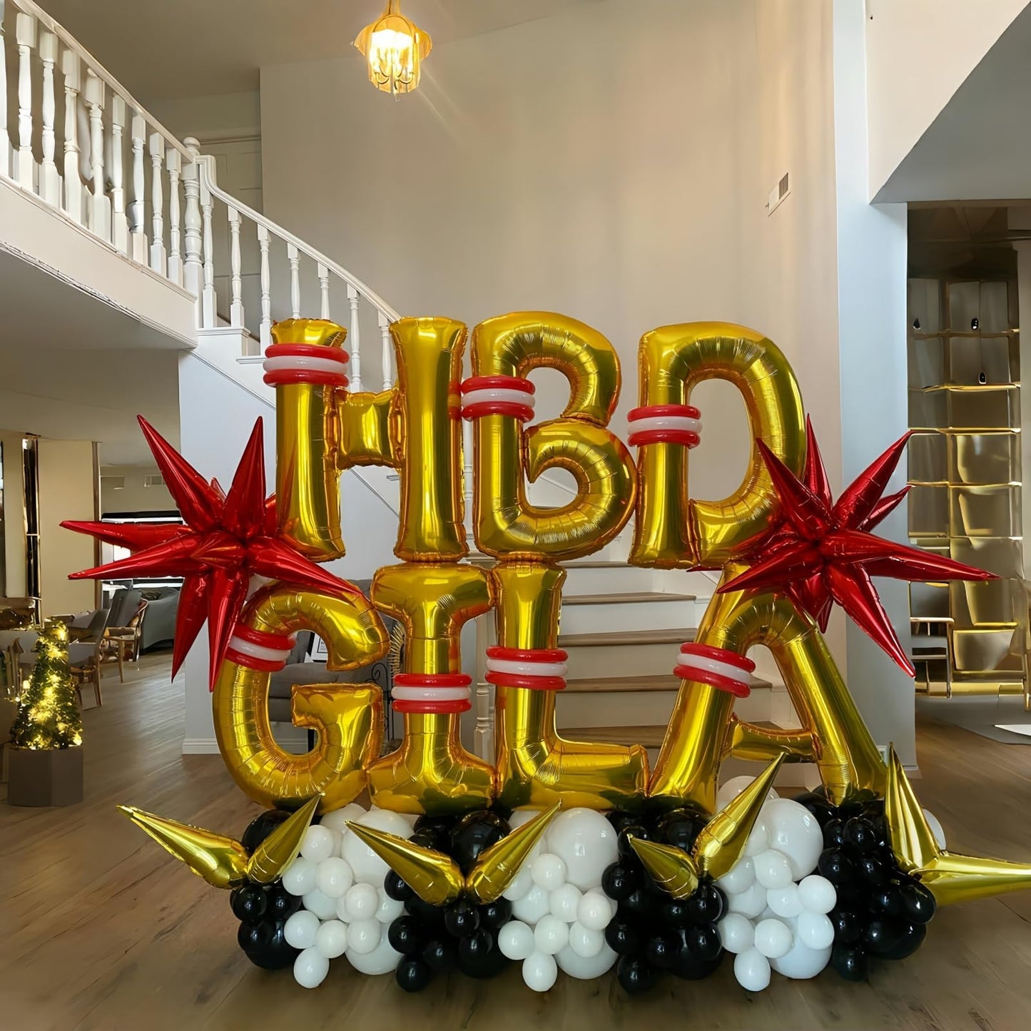 Letter Balloons Gold, 40 Inch Alphabet Name Balloon, Large Self Inflating Custom Balloon F Decor, Helium Foil Letter Name Word Balloons for Men Birthday Party Anniversary Decorations Supplies