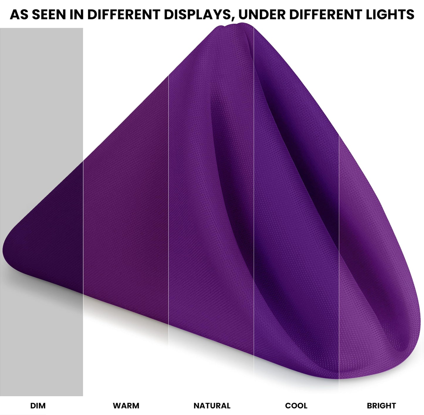 Utopia Home [24 Pack, Purple] Cloth Napkins 17x17 Inches, 100% Polyester Hemmed Edges, Washable and Reusable Ideal for Parties, Weddings and Dinners