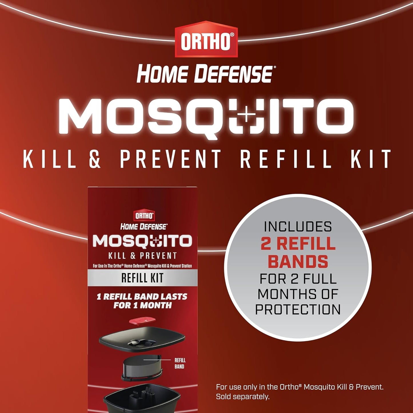 Ortho Home Defense Mosquito Killer Refill Kit - Easy-to-Use Protection for 4,300 Sq. Ft., 2 Bands