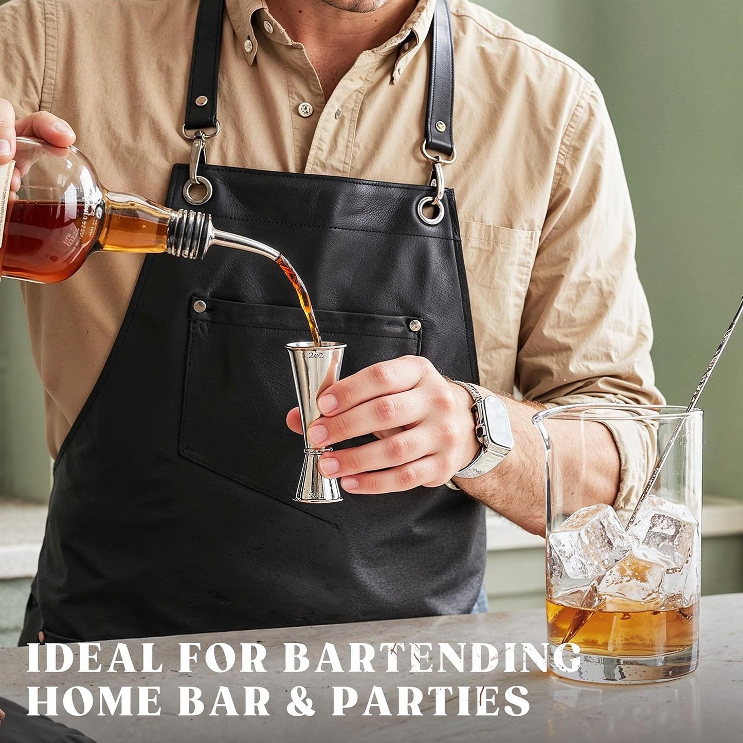 KITESSENSU Jigger for Bartending, Japanese Jigger 2 oz 1 oz with Measurements Inside, 304 Stainless Steel Double Cocktail measuring cup, Professional Bar Tool for Home & Bar Use