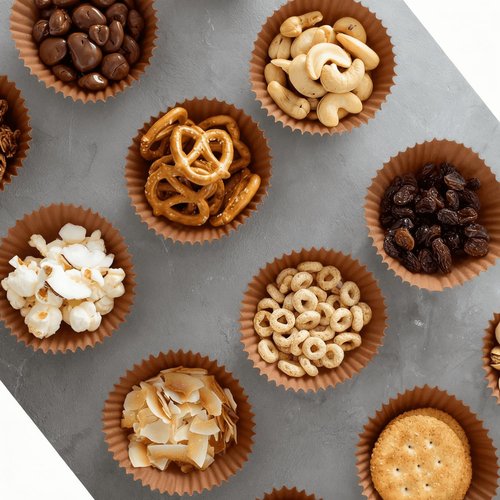 Eoonfirst Natural Mini Cupcake Liners, Food Grade Greaseproof Paper Baking Cups, Non-Stick Muffin Wrappers Cups, 400 Pcs