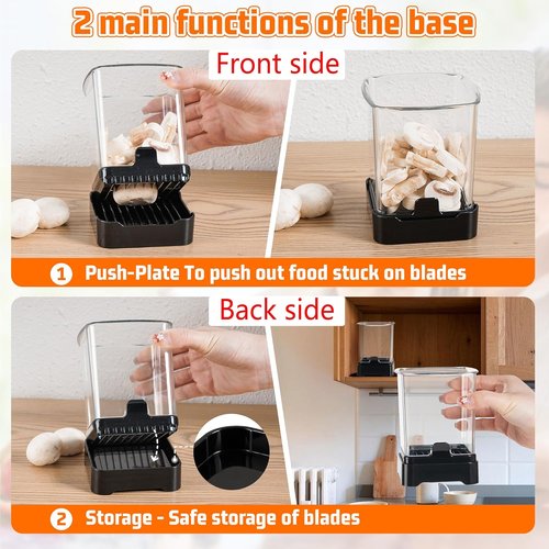 Fruit Slicer Cup - Detachable Cutter for Strawberries, Bananas & Eggs | Quick & Safe Kitchen Gadget (Black)