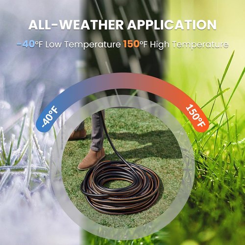 Giraffe Tools Garden Hose - 100ft Heavy Duty Flexible Hybrid Hose with Swivel Handle | Lightweight Design