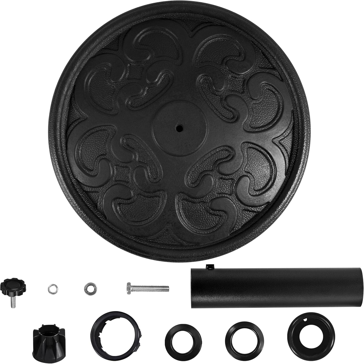 Yaheetech Umbrella Base - 22lbs Iron Stand for 17.5'' Patio Market Umbrellas | Black Finish
