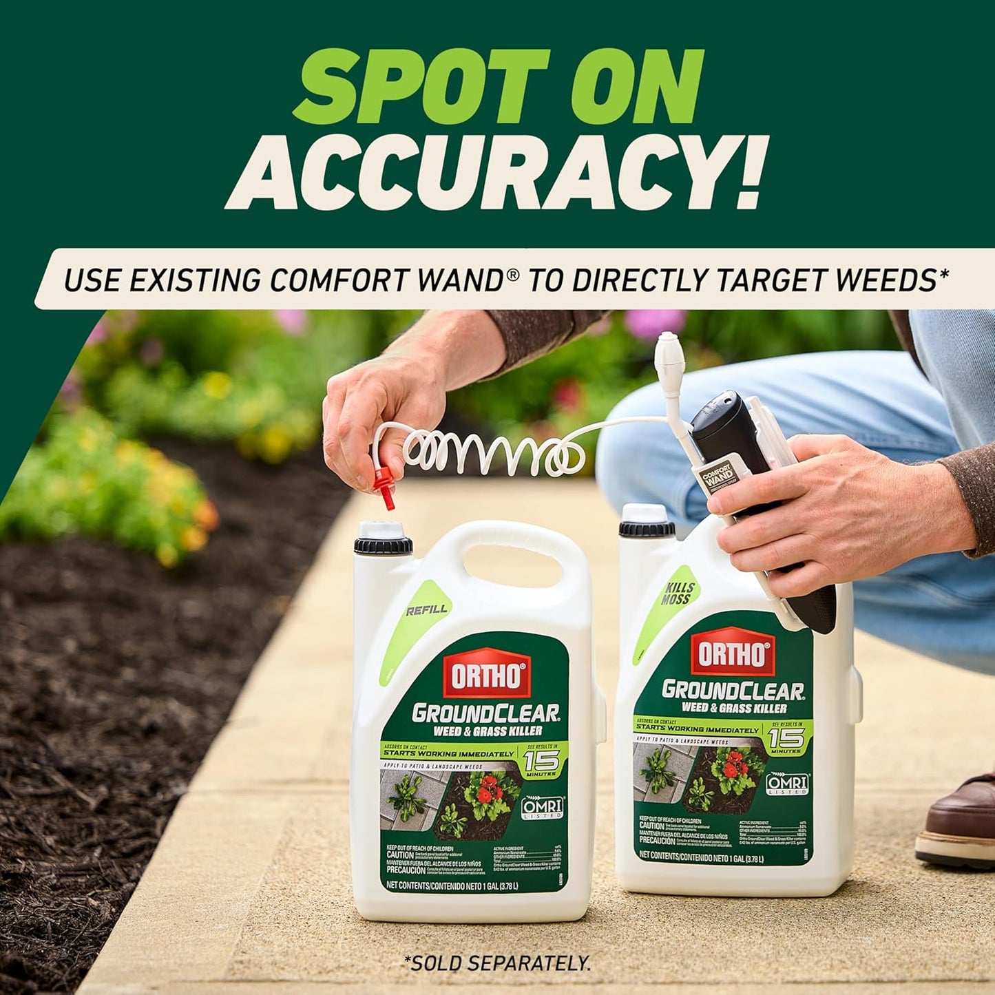 Ortho GroundClear Weed & Grass Killer Refill - Effectively Eliminates Dandelions, Crabgrass & More | 1 Gallon