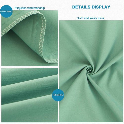 FLXXIE Pillow Cases - Soft Microfiber Queen Pillow Covers | Wrinkle Resistant, 2-Piece Set, 20x30, Sea Green