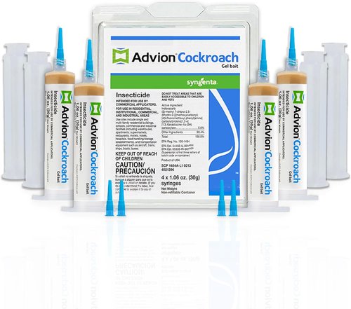 Advion Cockroach Gel Bait - Effective Indoor & Outdoor Pest Control | 4 Tubes x 30g, Includes Plungers & Tips