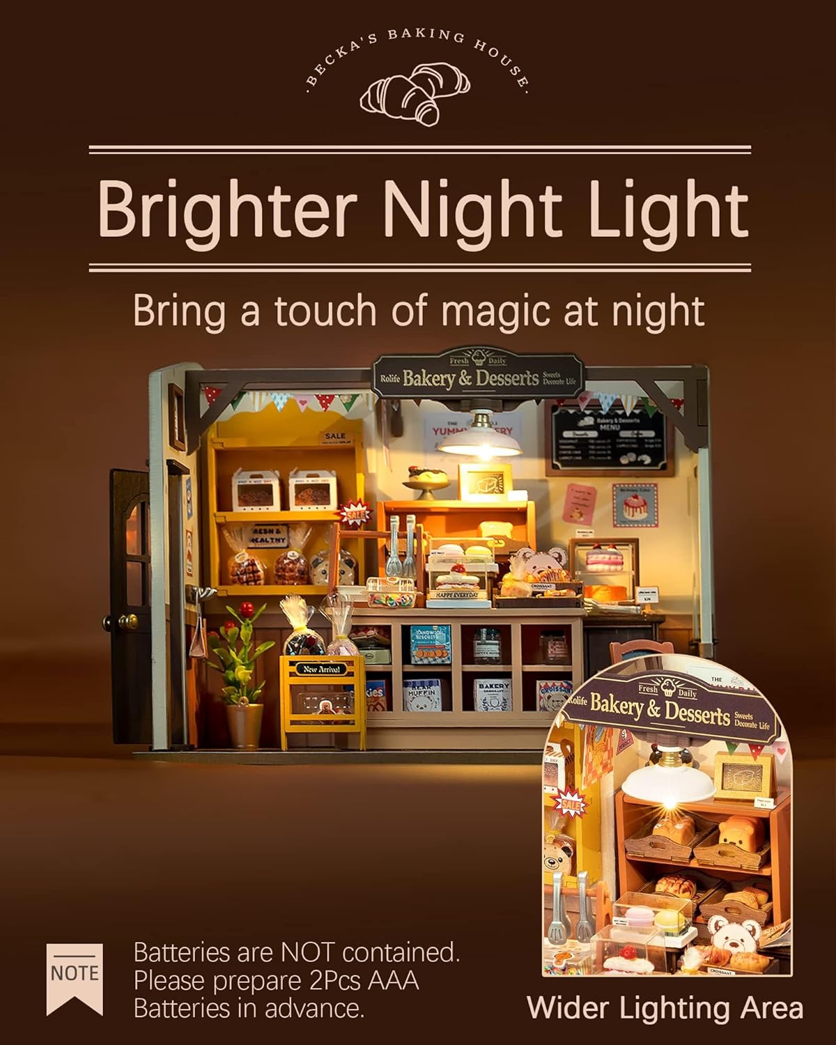 Rolife Miniature Dollhouse Kit - 1:20 DIY Tiny House with LED Lights | Perfect Craft Gift for Adults