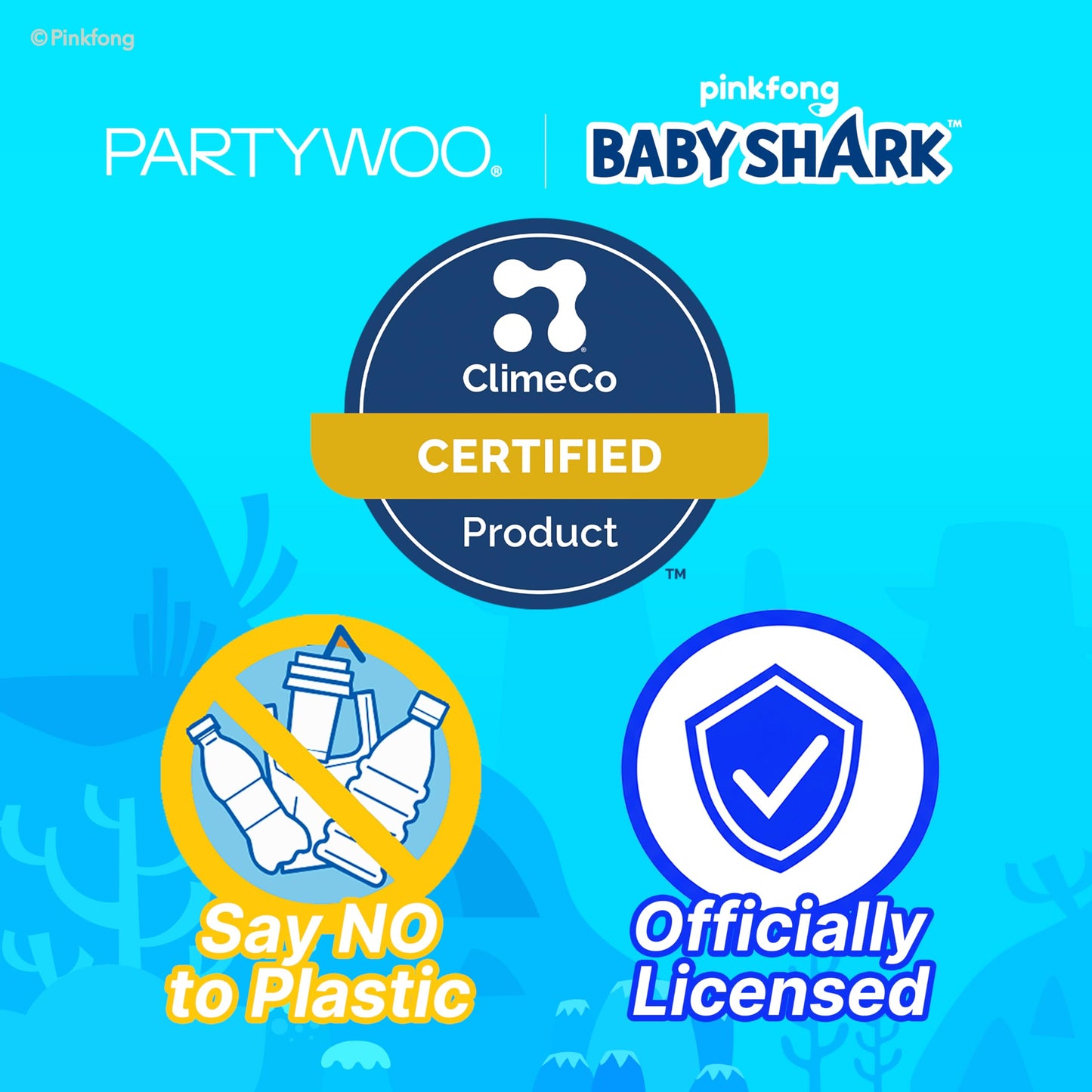 PartyWoo Baby Shark Blue Foil Number 2 Balloon 5pcs 40 18 Inch Blue Round Star Mylar Helium Birthday Balloons for Boys and Girls Baby Shark Under the Sea Ocean Kids Second Birthday Party Decorations