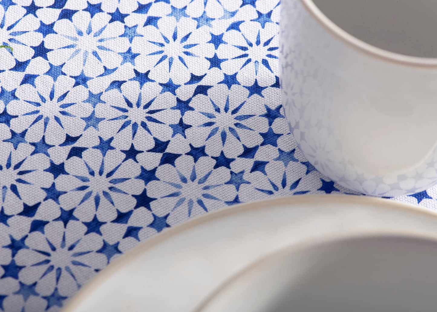 Maison d' Hermine Table Cloth Round Table 100% Cotton 63 Round Inches Tablecloth Reusable Decorative for Dining Kitchen Room Farmhouse Home Gifts for Mothers Day Spring Summer - Passiflora