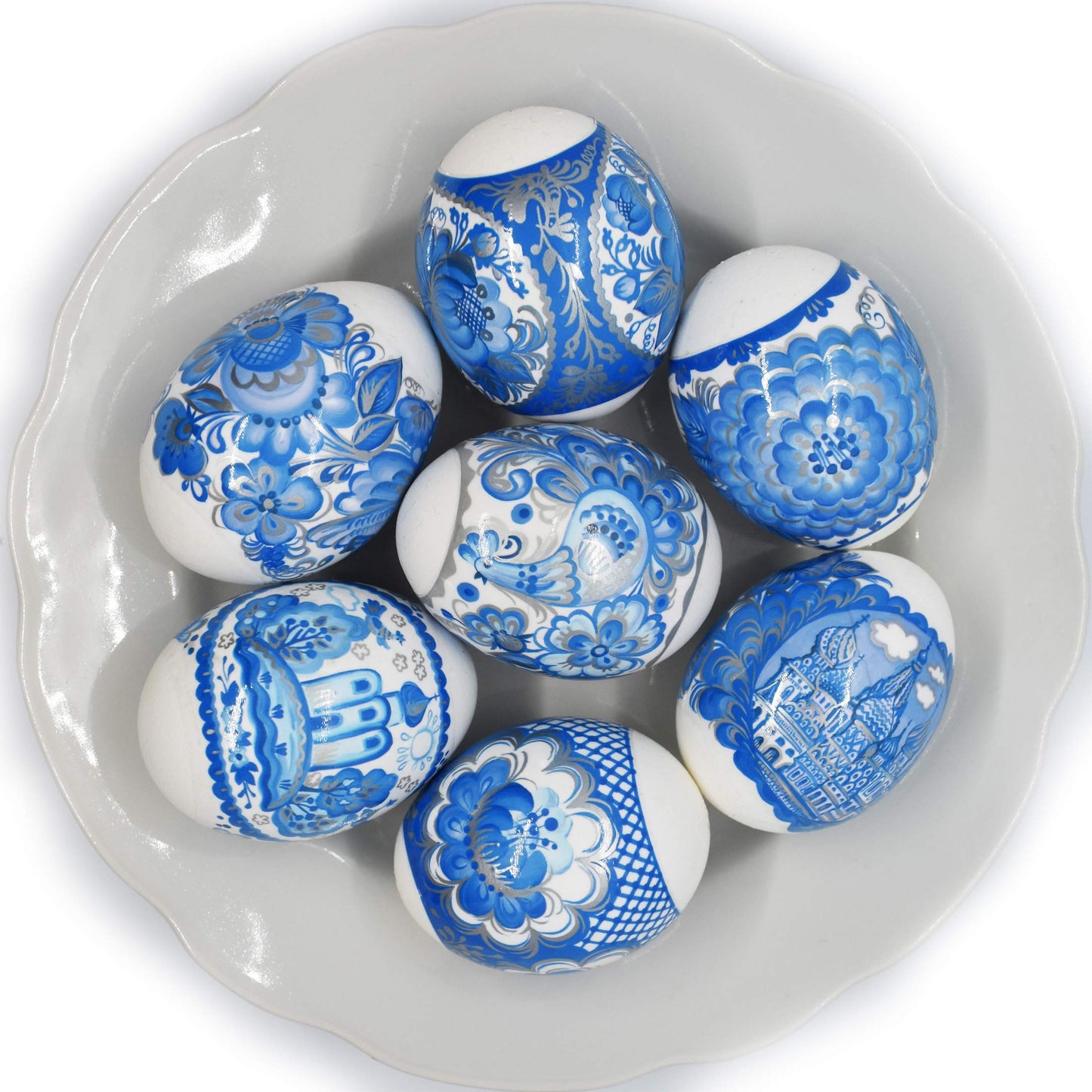 Thermo Heat Shrink Sleeve Decoration Easter Egg Wraps Pysanka Pysanky (Gzhel)