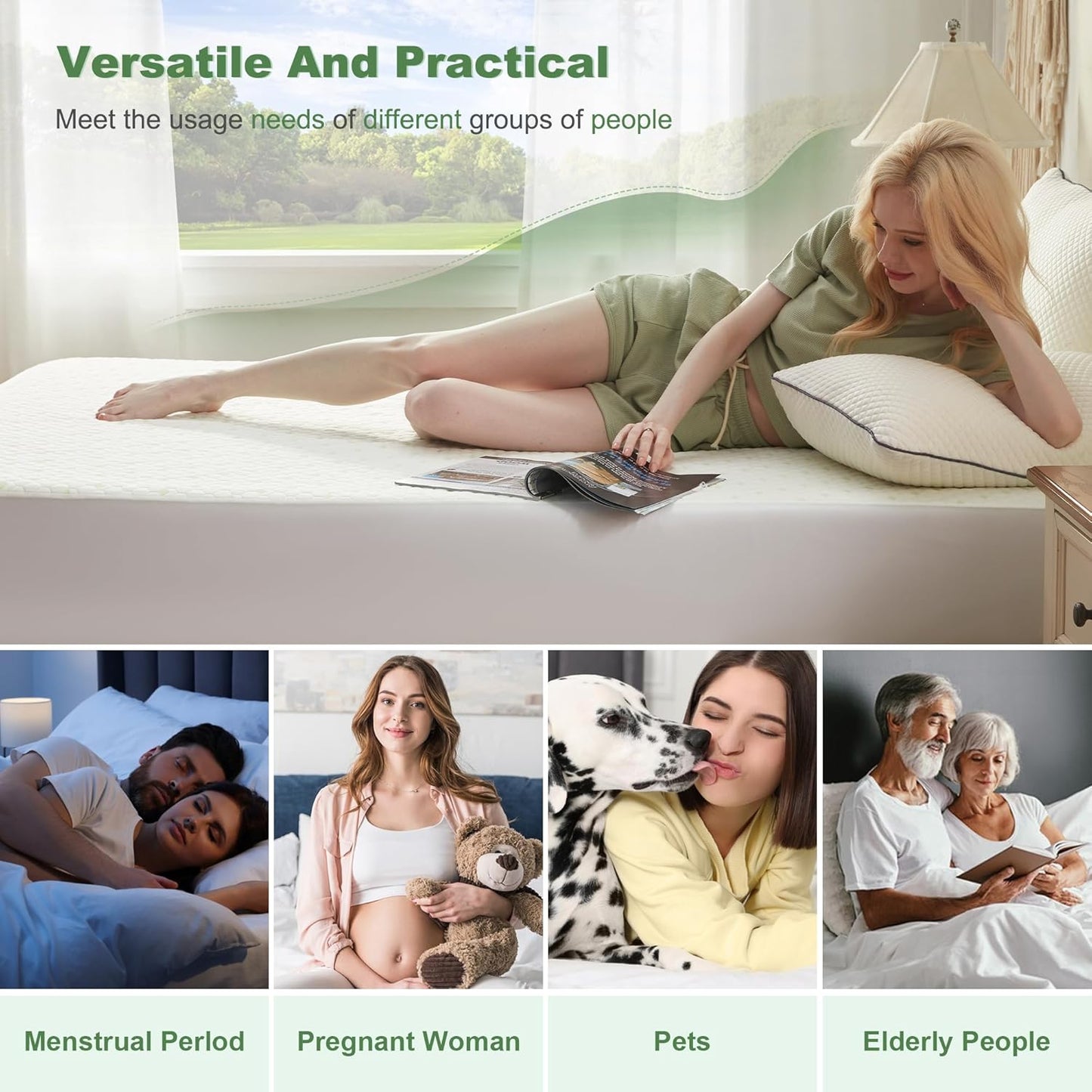 Skiennix Waterproof Mattress Protector - Twin Size Fitted Pad with 6"-15" Deep Pocket | Soft, Breathable, Noiseless Cover