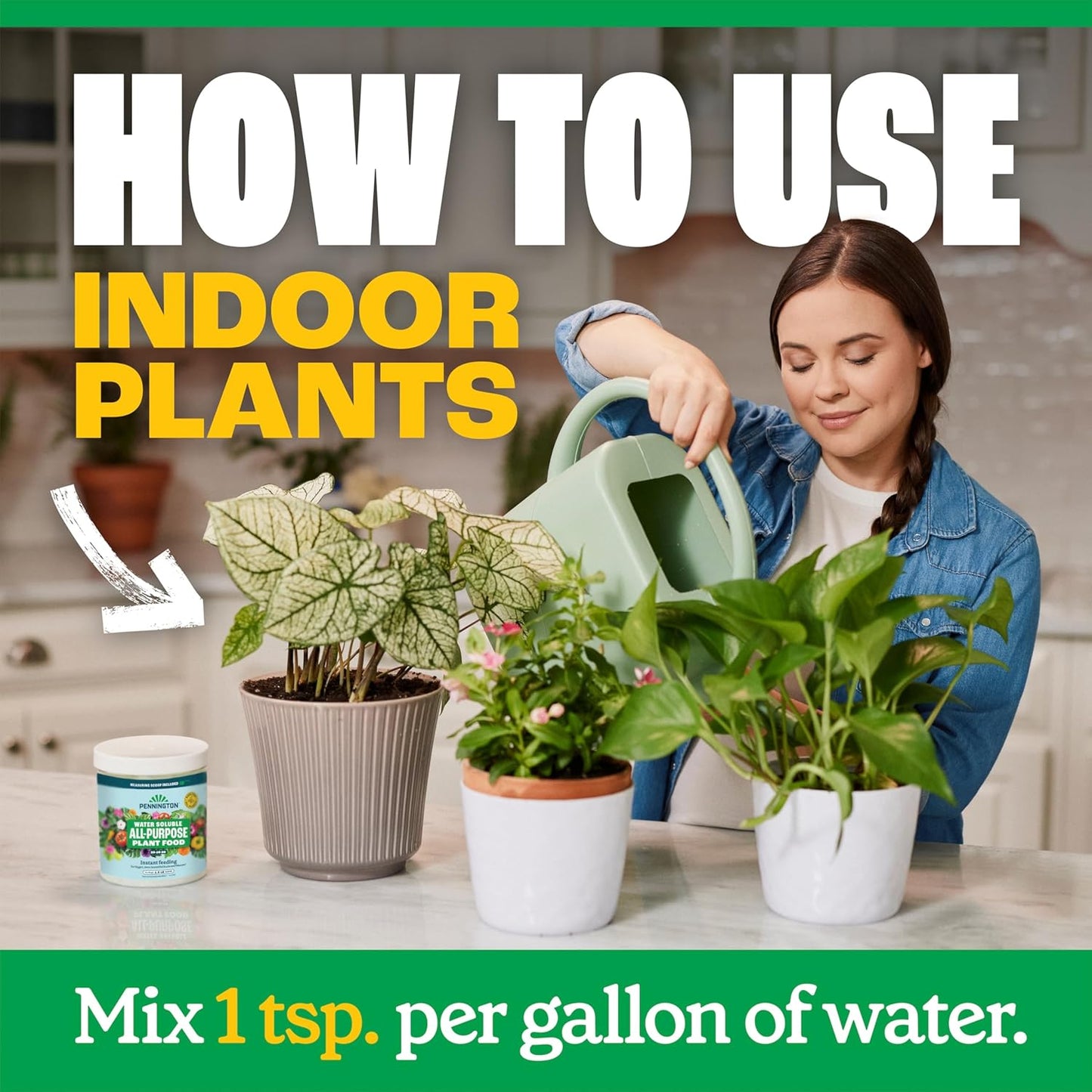 Pennington All-Purpose Plant Food - Water Soluble Formula | 20-10-20 | 1.5 lb Size