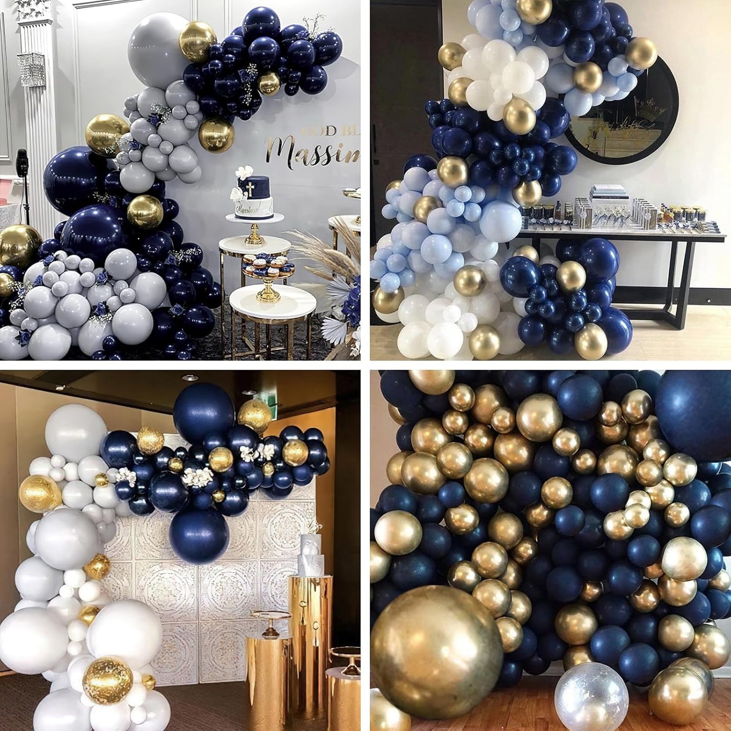 PartyWoo Navy Blue Balloons - 18 Inch Matte Helium Latex | 20pcs for Graduation, Weddings & Birthdays